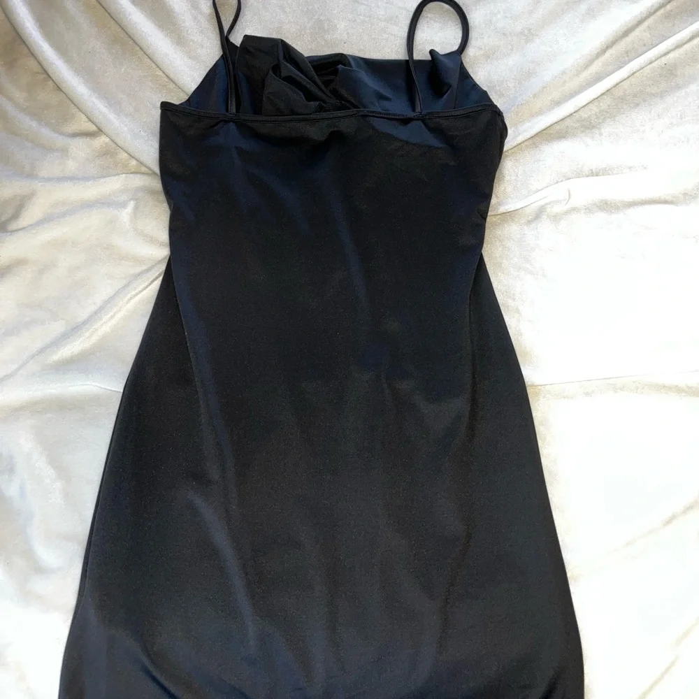 Fitted Slim Mini Black Dress LARGE Like New